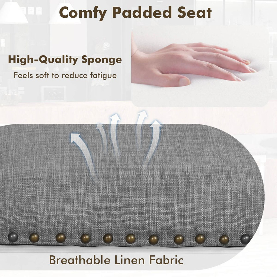 3-Height Square Saddle Stools with Footrests & Padded Seats (Set of 2) product image