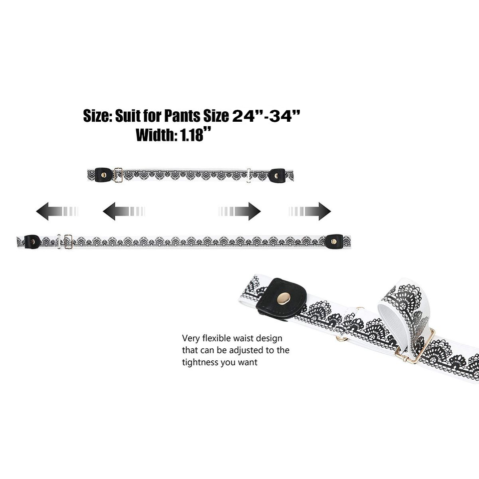 Adjustable Unisex Buckle-Free Stretch Belt (3-Pack) product image