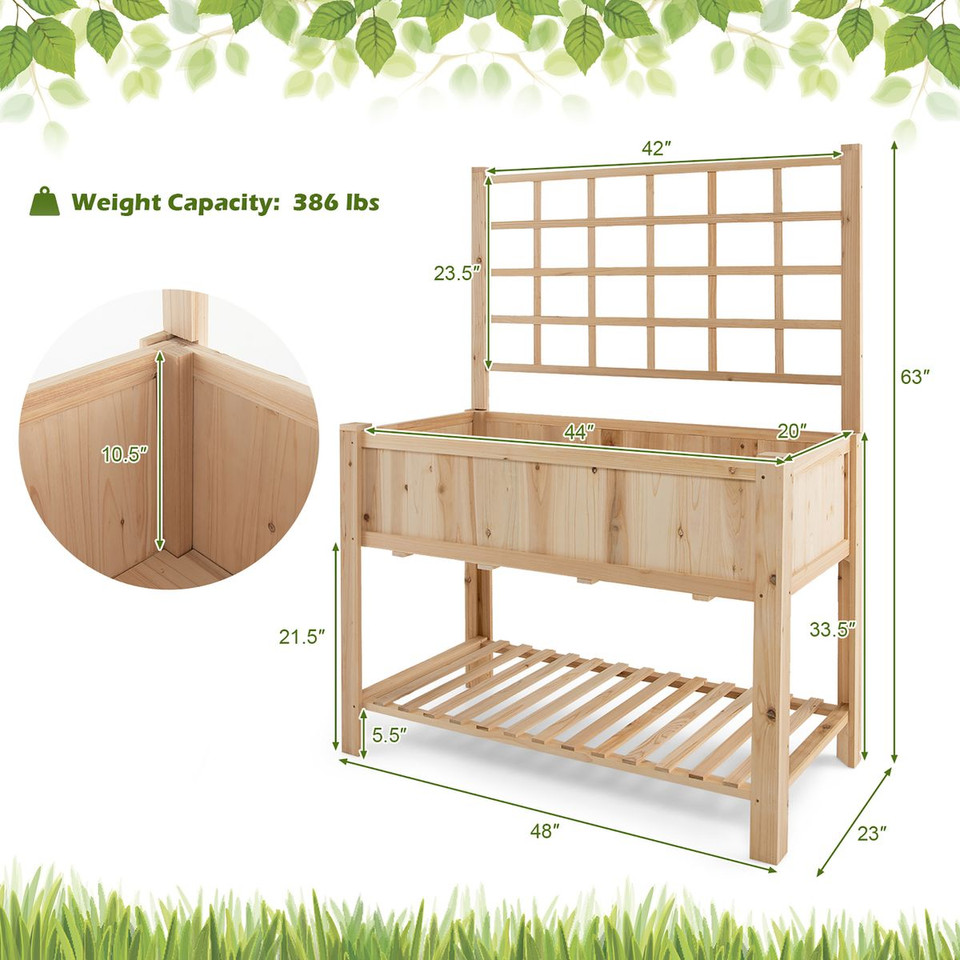 Raised Garden Bed with Trellis product image