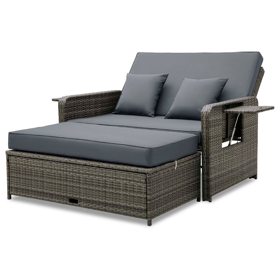 Rattan Loveseat Set with Ottoman product image