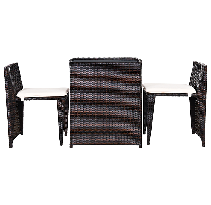 Outdoor Rattan Space Saving 3-Piece Patio Set product image