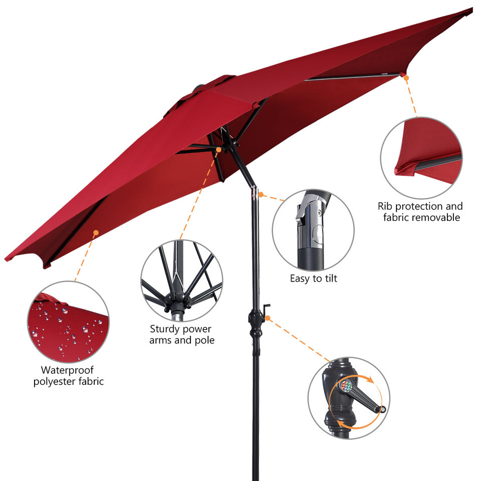 Costway 9ft Patio Umbrella with Steel Tilt and Crank product image