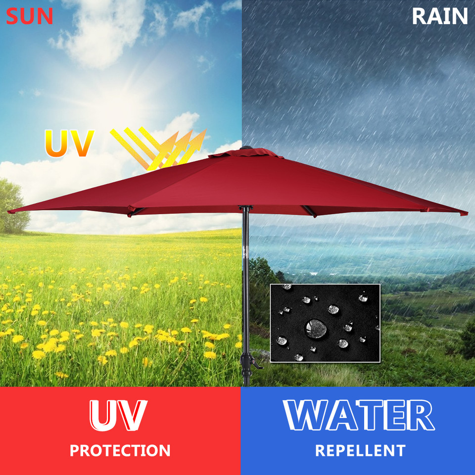 Costway 9ft Patio Umbrella with Steel Tilt and Crank product image