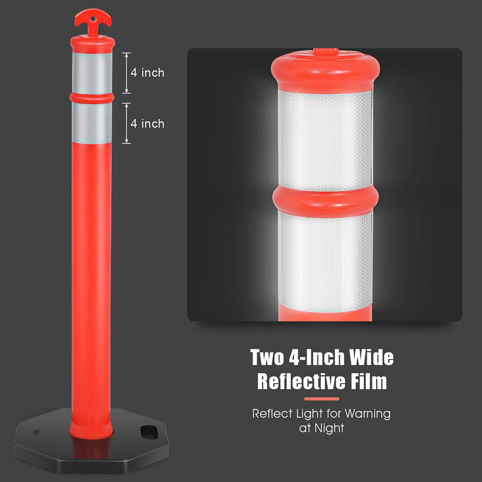 45-Inch Orange Traffic Delineator Post (6-Pack) product image