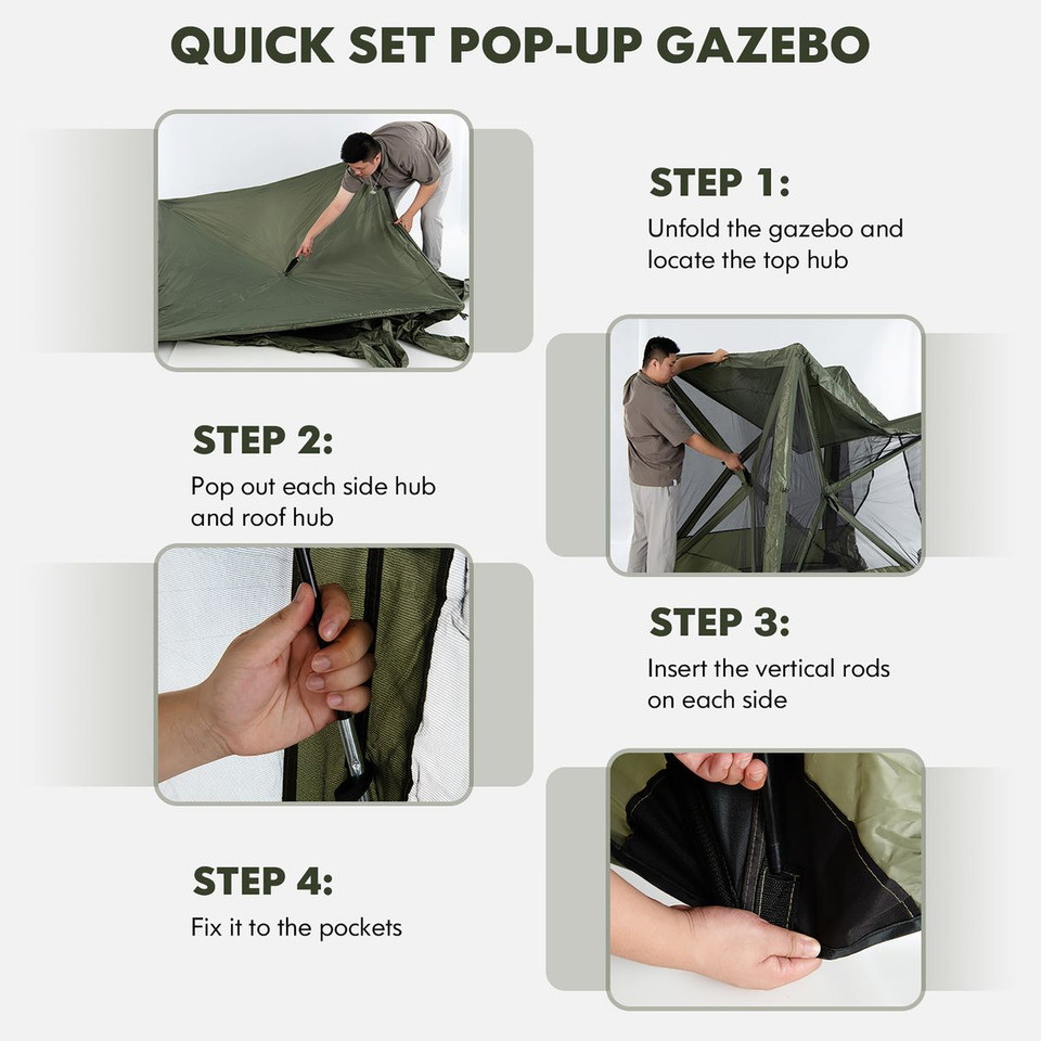 6.7 x 6.7-Foot Pop-up Gazebo with Netting & Carrying Bag product image