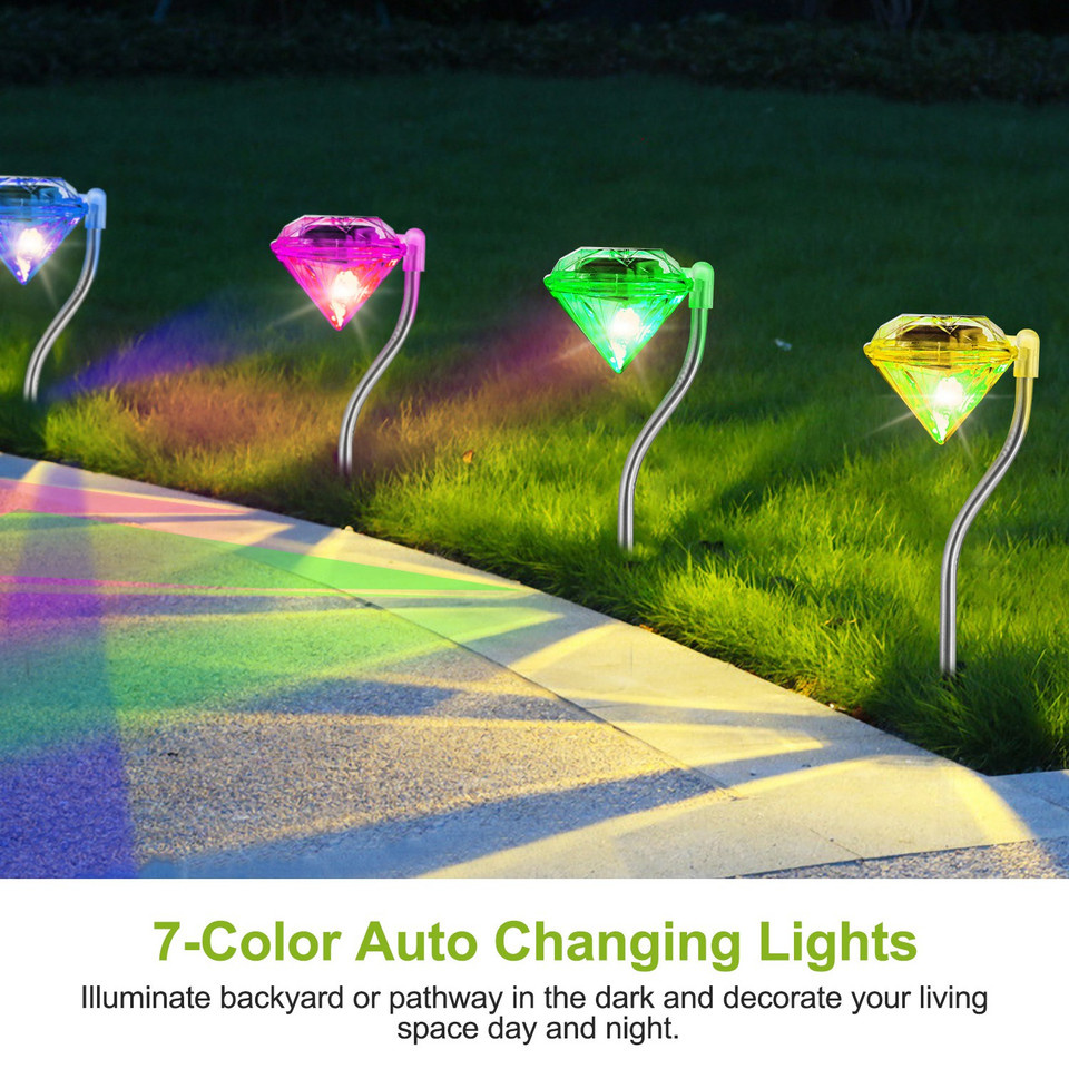 Solarek® Solar Diamond-Shape Garden Stake Light (4-Pack) product image
