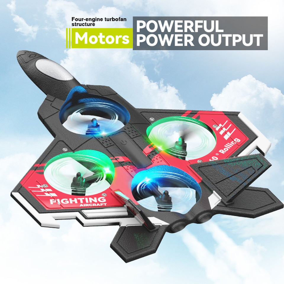 S98 Radio-Controlled Aircraft 2.4G Gravity UAV Remote Control Fighter EPP Foam Glide Model Aircraft Toy Gift Color Red product image
