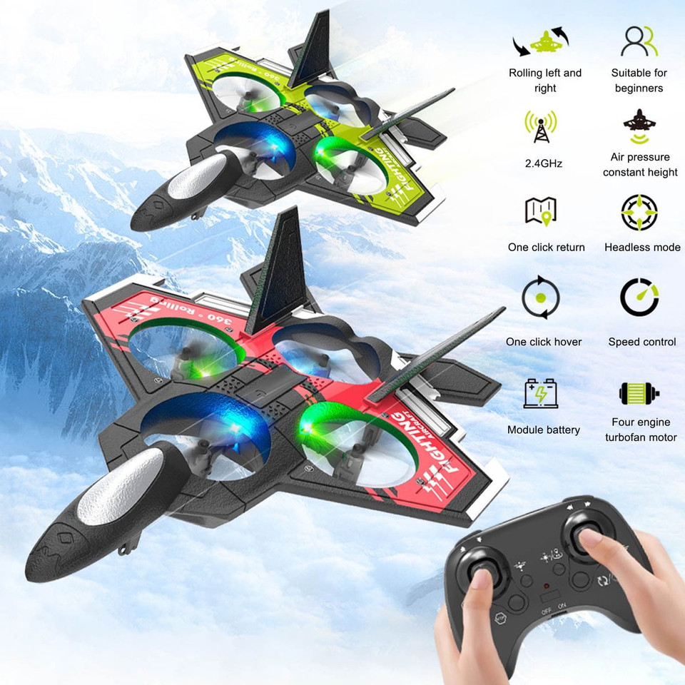 S98 Radio-Controlled Aircraft 2.4G Gravity UAV Remote Control Fighter EPP Foam Glide Model Aircraft Toy Gift Color Red product image