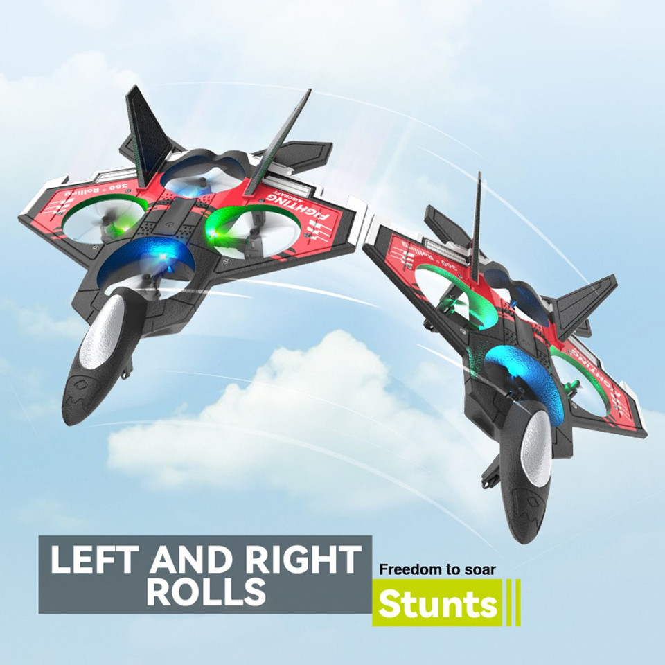 S98 Radio-Controlled Aircraft 2.4G Gravity UAV Remote Control Fighter EPP Foam Glide Model Aircraft Toy Gift Color Red product image