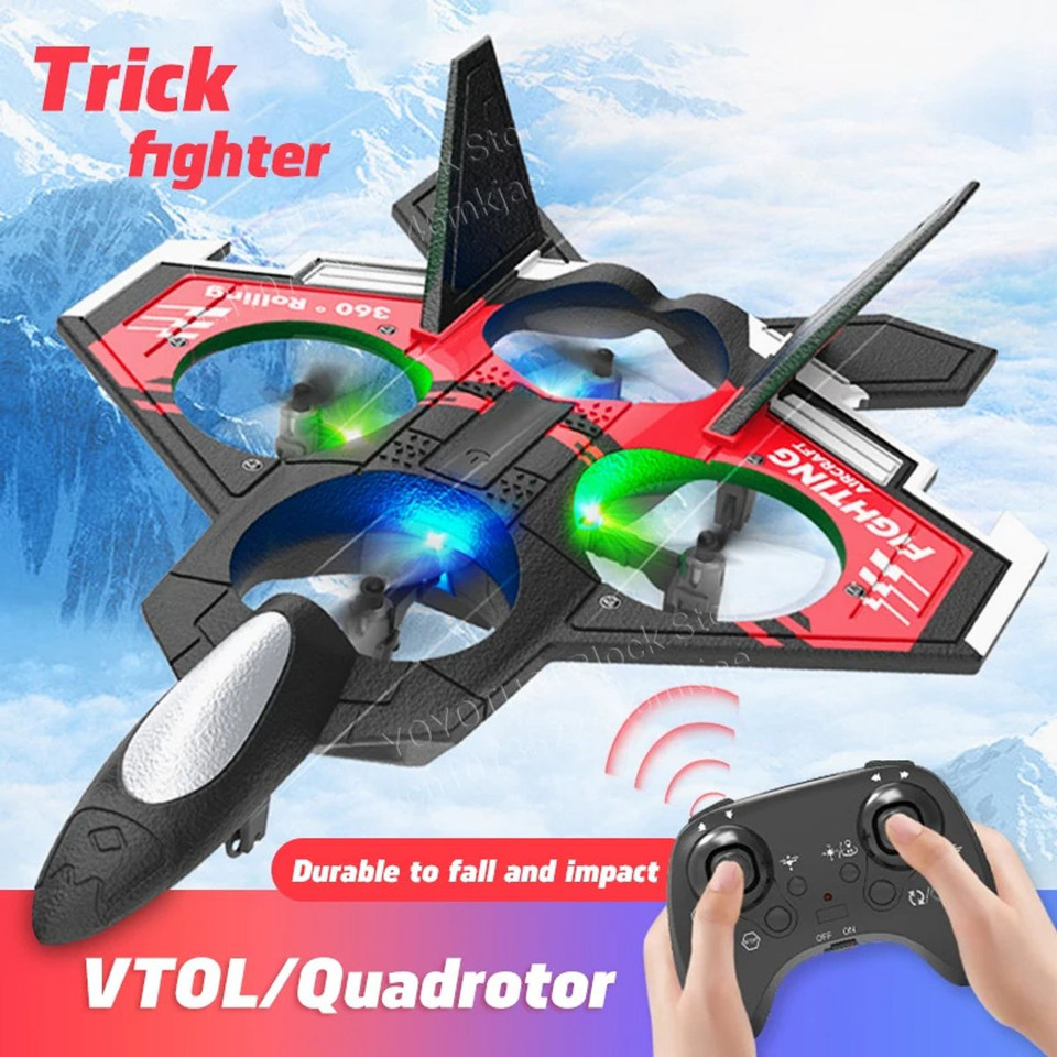 S98 Radio-Controlled Aircraft 2.4G Gravity UAV Remote Control Fighter EPP Foam Glide Model Aircraft Toy Gift Color Red product image