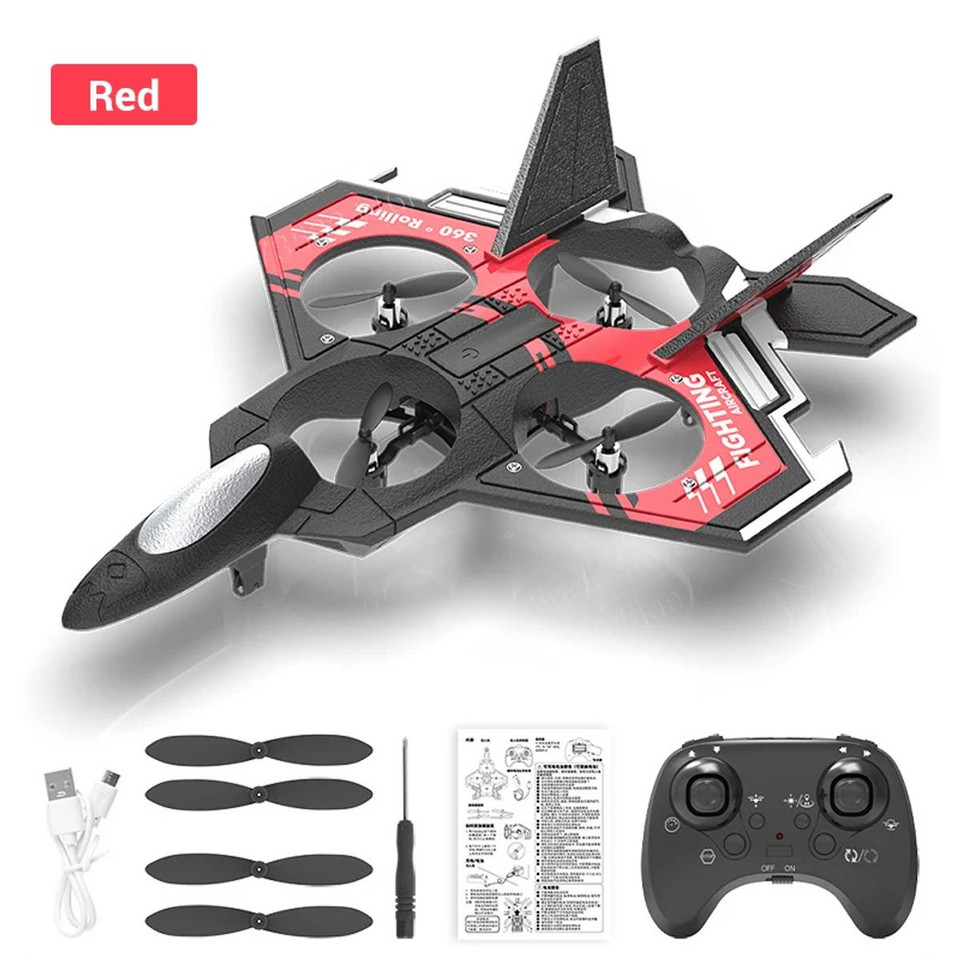 S98 Radio-Controlled Aircraft 2.4G Gravity UAV Remote Control Fighter EPP Foam Glide Model Aircraft Toy Gift Color Red product image