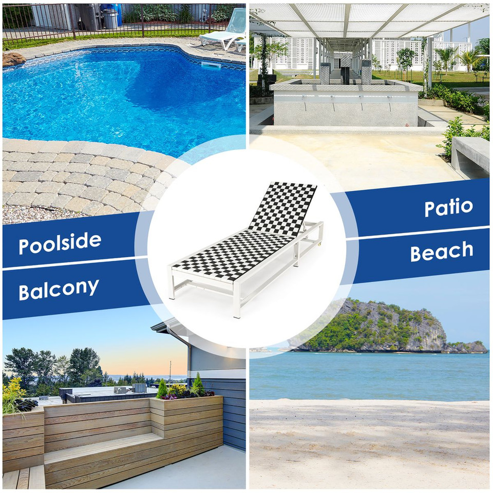 Costway Adjustable Reclining Patio Lounge Chair (2-Pack)  product image