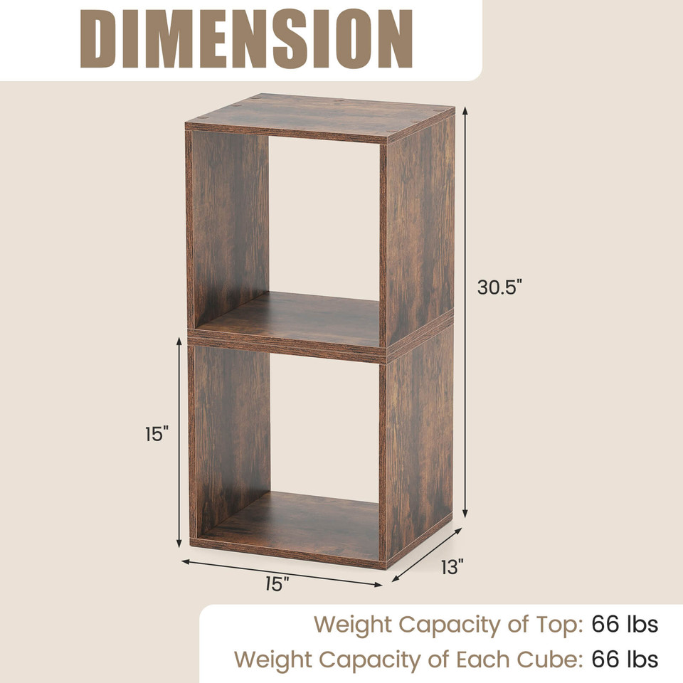 Stackable Storage Cube Free-standing Storage Organizer (2-Pack) product image