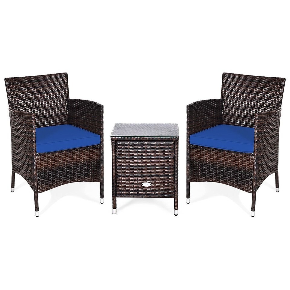 Costway Outdoor 3-Piece Rattan Wicker Furniture Set product image