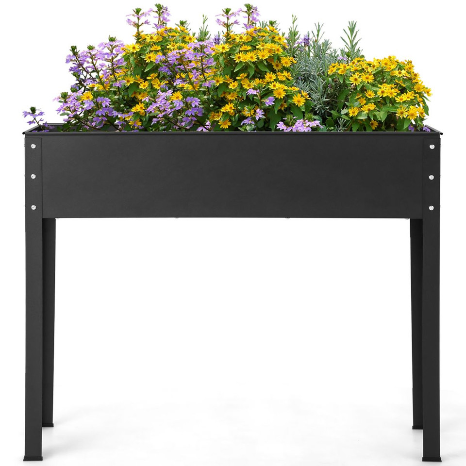 Metal Elevated Planter Box Raised Garden Bed with Legs and Drainage product image