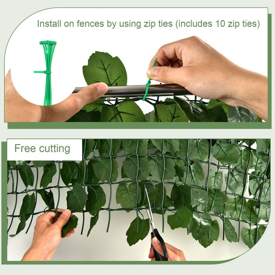 Costway 118x39in Artificial Ivy Privacy Fence Screen product image