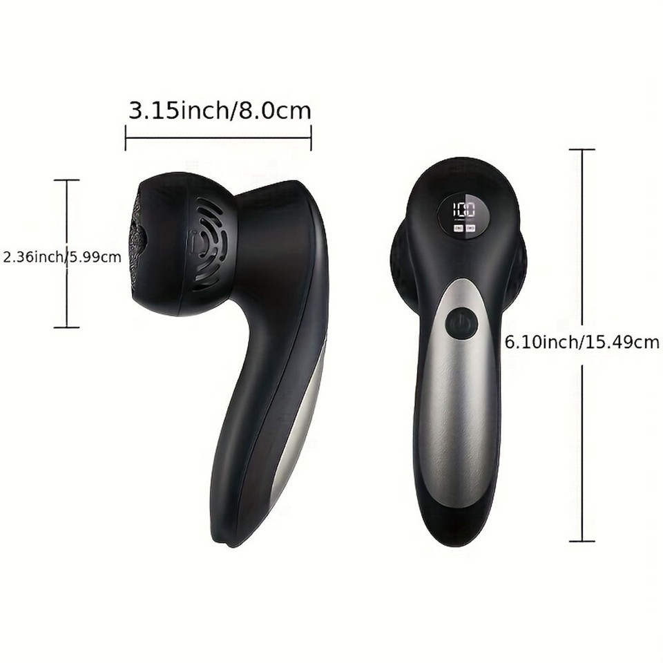 Electric Foot Callus Remover Rechargeable Portable Electronic Pedicure Feet Scrubber File Tool For Dead Skin Color Black product image