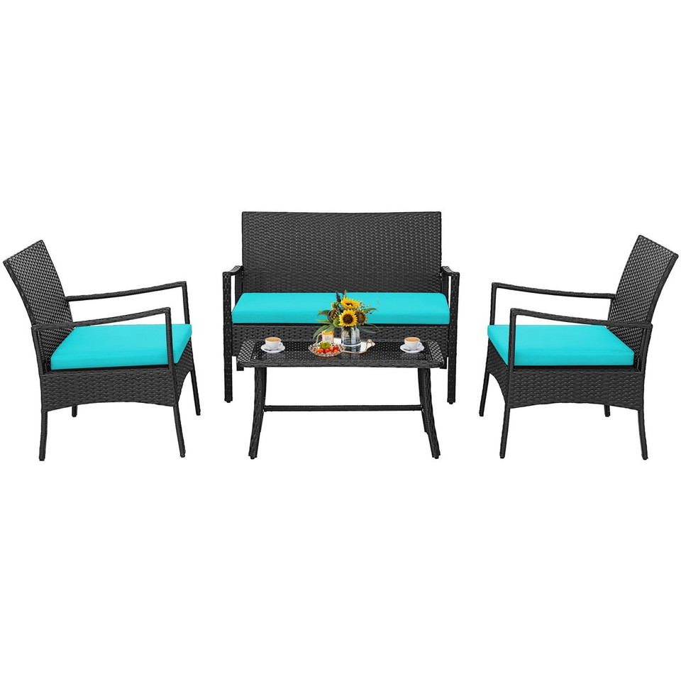 Costway 4-Piece Wicker Patio Furniture Set product image