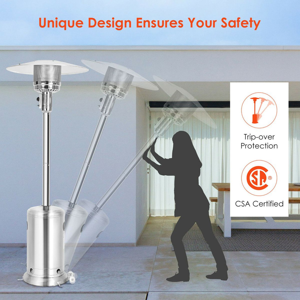 Costway 48000 BTU Stainless Steel Propane Patio Heater product image