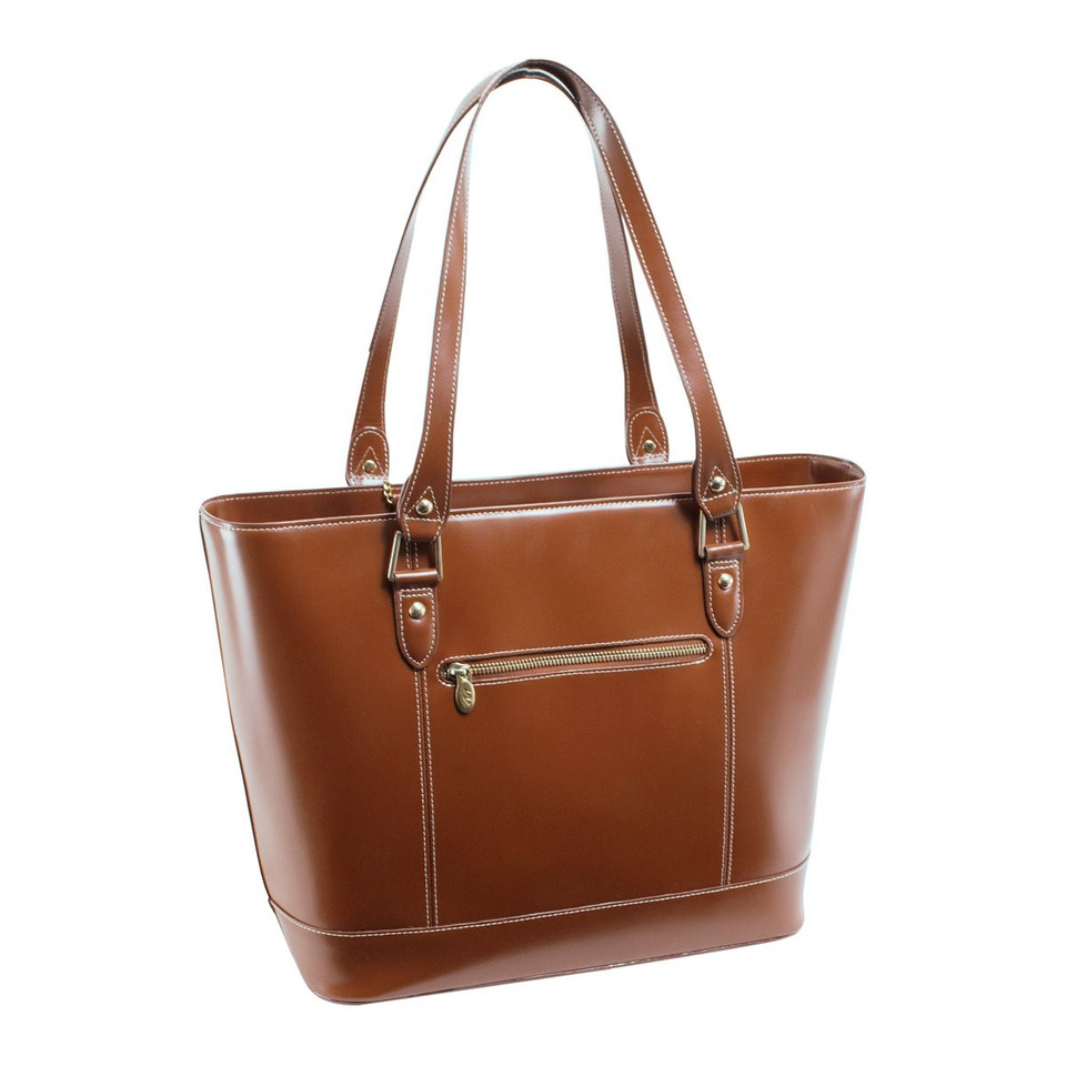 McKleinUSA Leather Tablet Tote Bag with Emblem Gold Key Chain product image