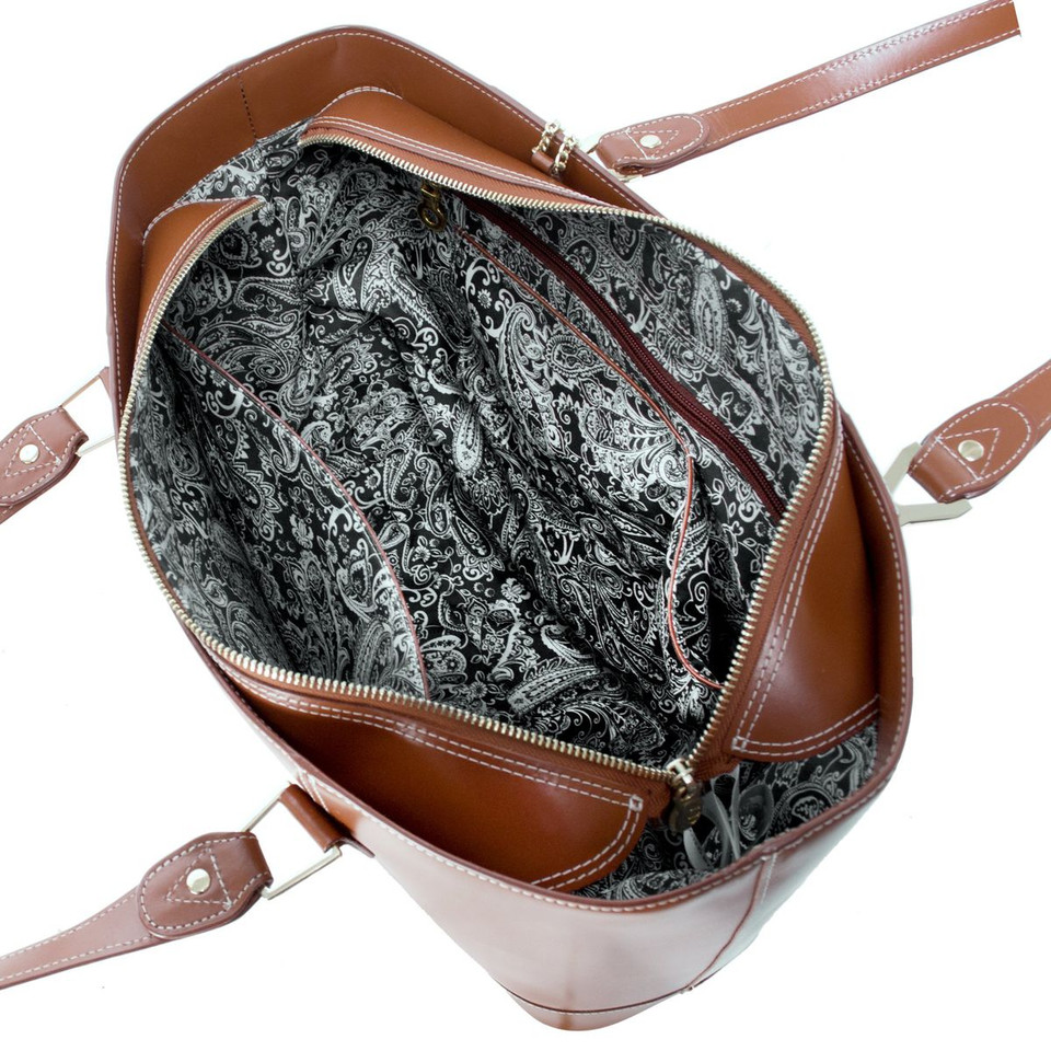 McKleinUSA Leather Tablet Tote Bag with Emblem Gold Key Chain product image