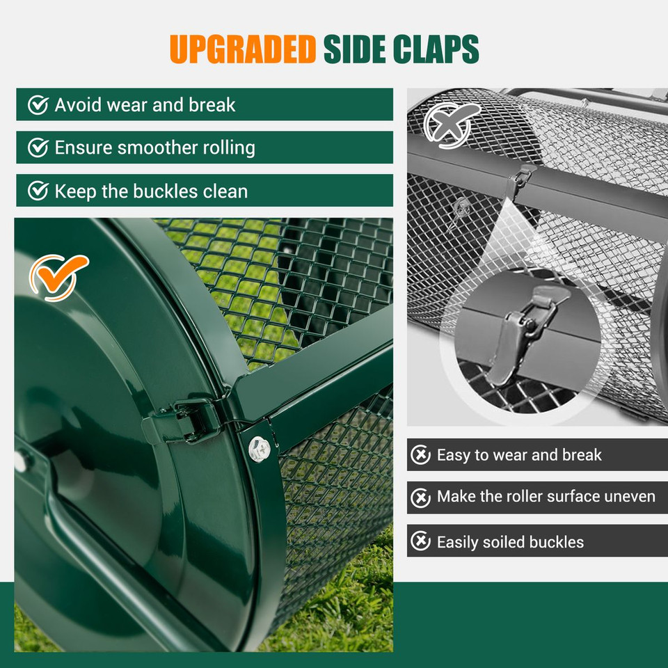 Costway 27'' Metal Roll Compost Spreader product image