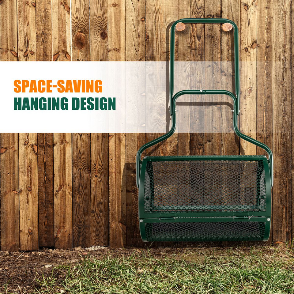 Costway 27'' Metal Roll Compost Spreader product image