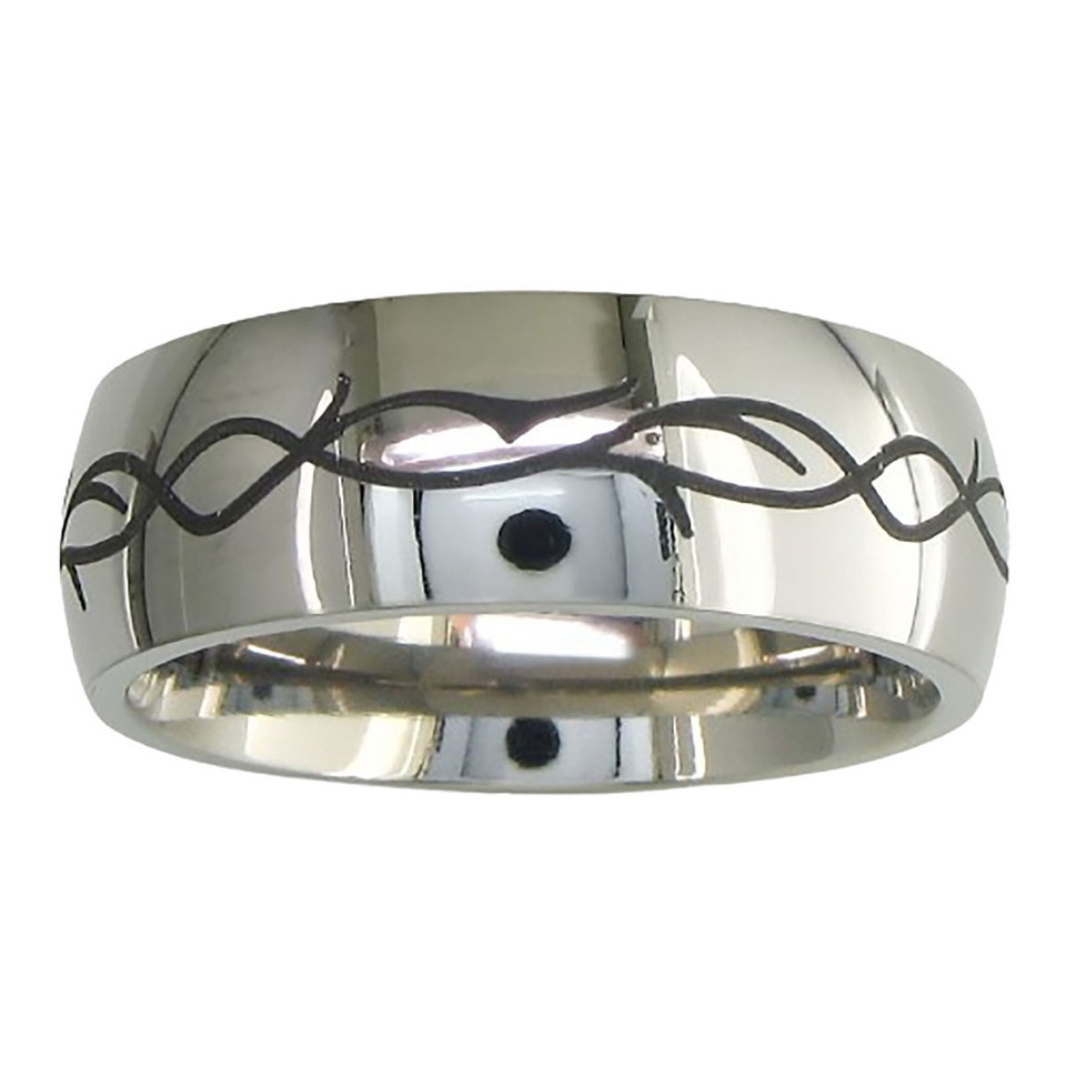 Men's 7mm Titanium Graphic Wedding Band product image