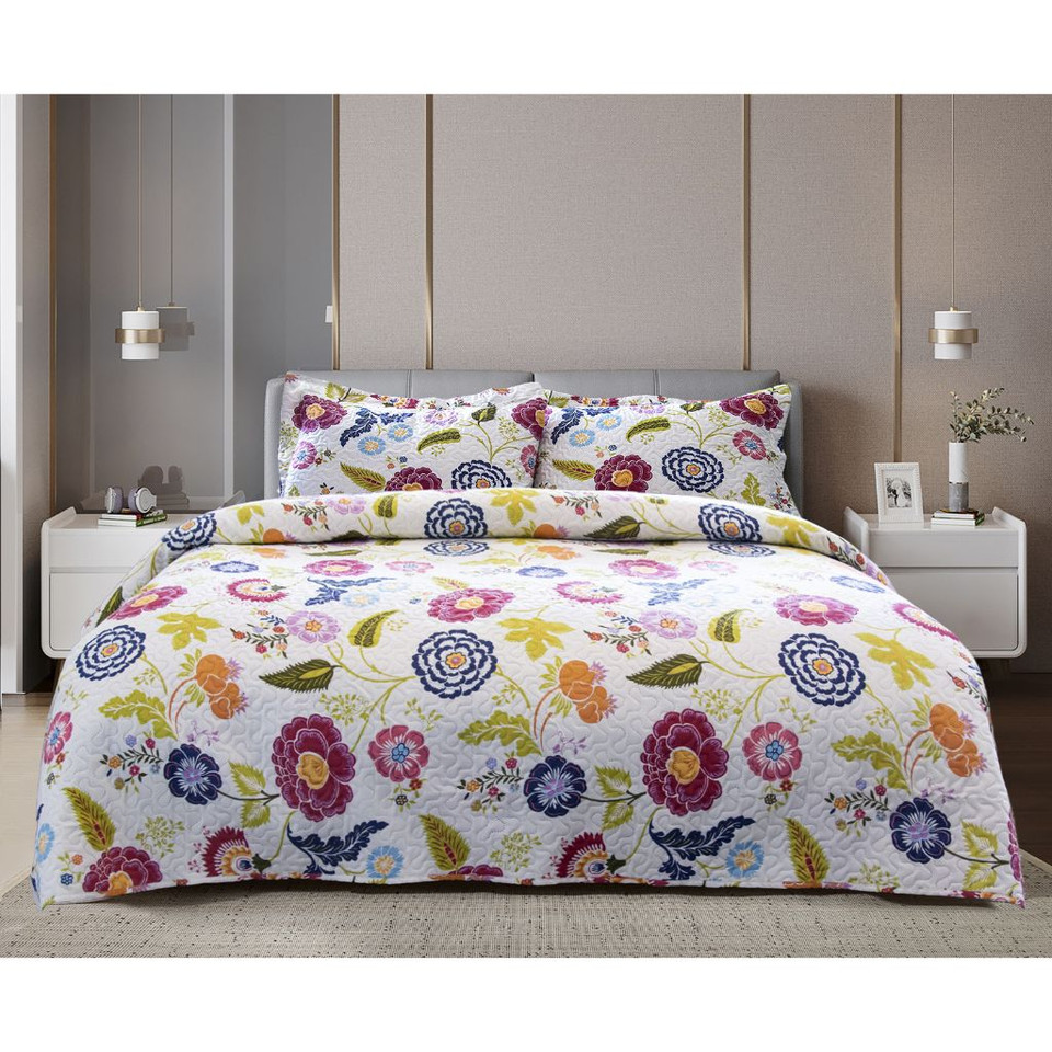 Amber Floral 3-Piece Quilt Set product image