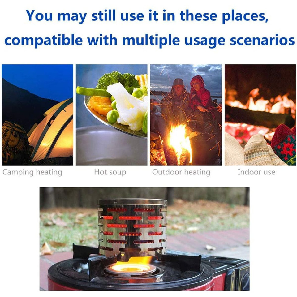 Mini Camping Heater, Portable Stainless Steel Stove Tent Heating Cover For Outdoor Backpackers Hiking Travel product image