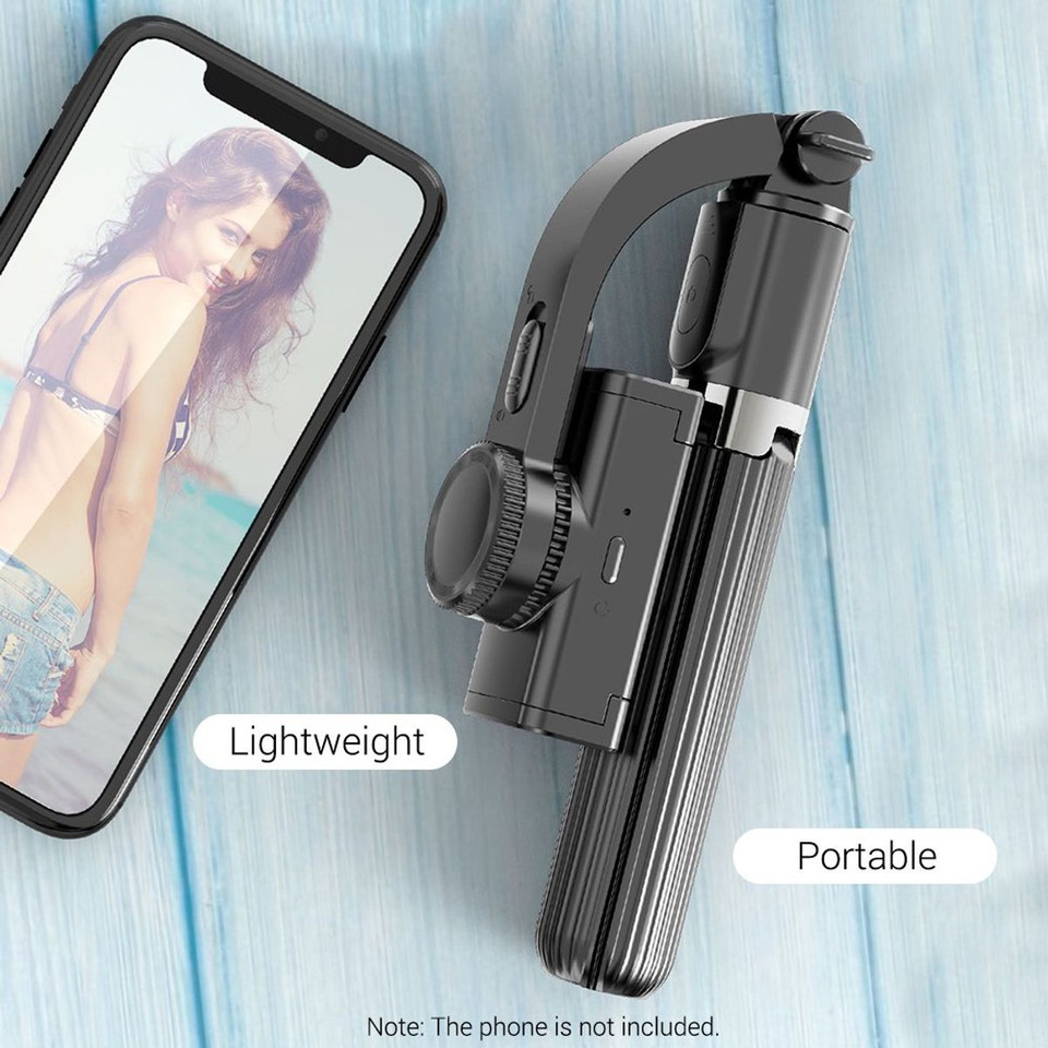 3 in 1 Phone Gimbal Stabilizer Selfie Stick Tripod 5-Section with Remote Shutter Phone Clamp Smart Rotatable product image
