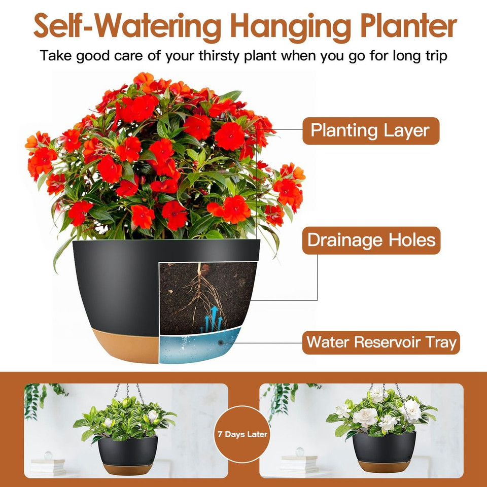 Indoor/Outdoor Hanging Planter Pot (4-Pack) product image