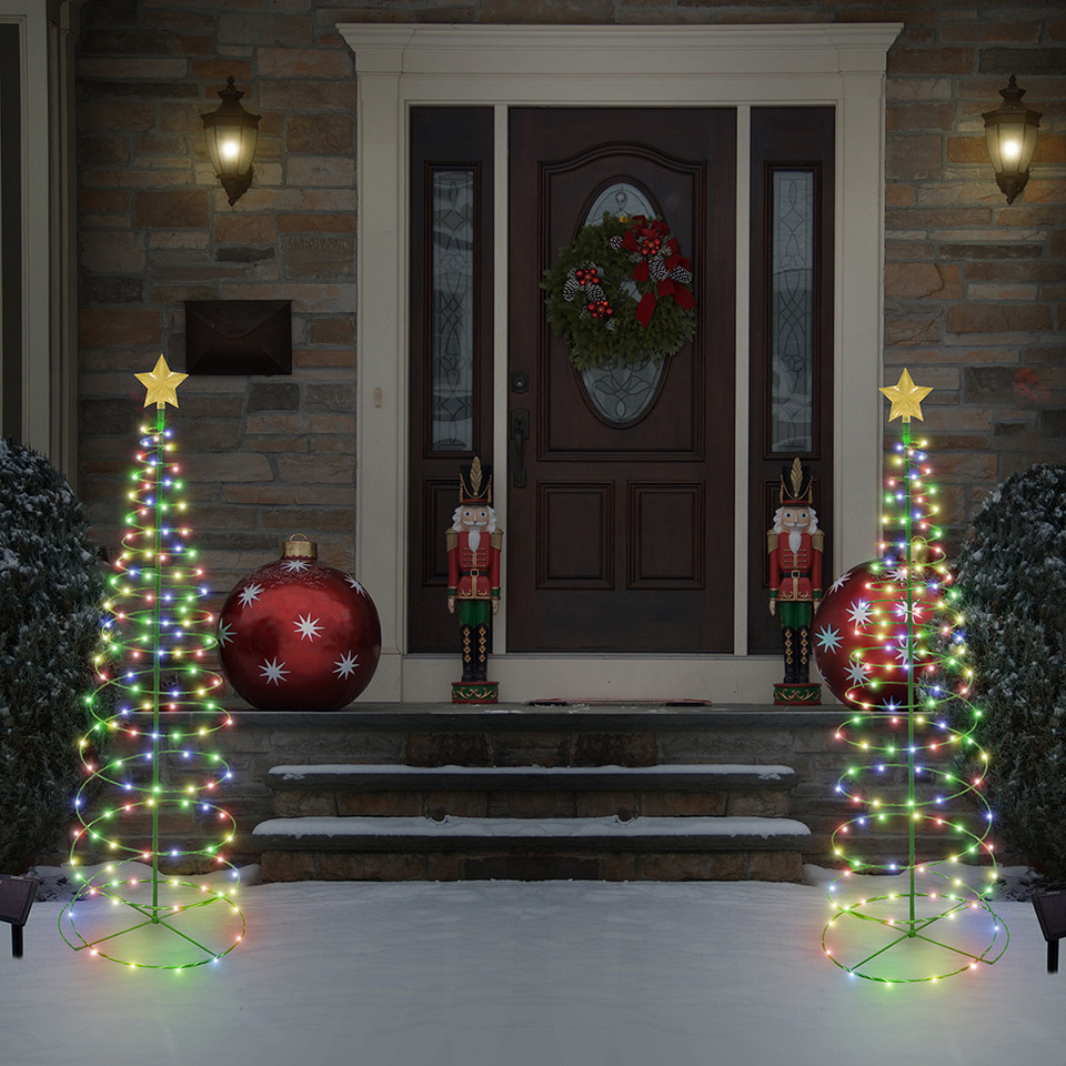 Merrylite™ Solar LED Metal Christmas Tree product image
