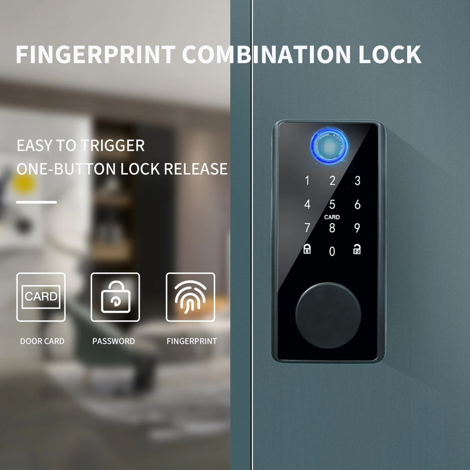 Tuya Smart Home Bluetooth Fingerprint Locks Smart Door Lock Password APP Remote Unlock Electronic Lock product image