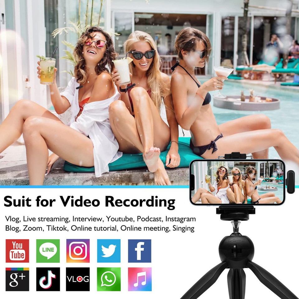 Clip-on Wireless Lavalier Microphone for iPhone & iPad (2-Pack) product image