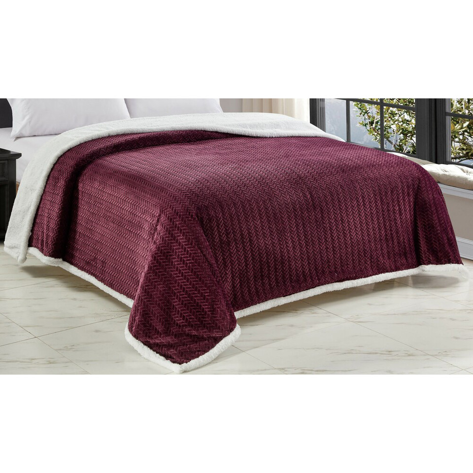 Sheradian Reversible Braided Sherpa Oversized Blanket product image