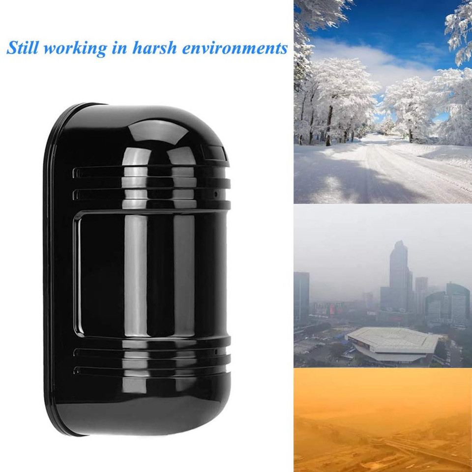 Double Beam Outdoor 100m Security Active IR Infrared Detector with Beam Alignment Sensor Alarm product image