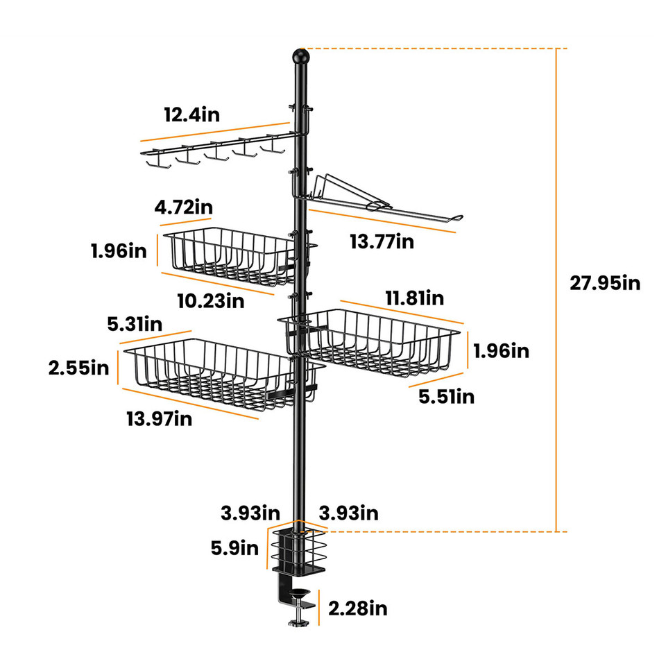 5-in-1 Outdoor BBQ Accessories Caddy Storage Rack product image