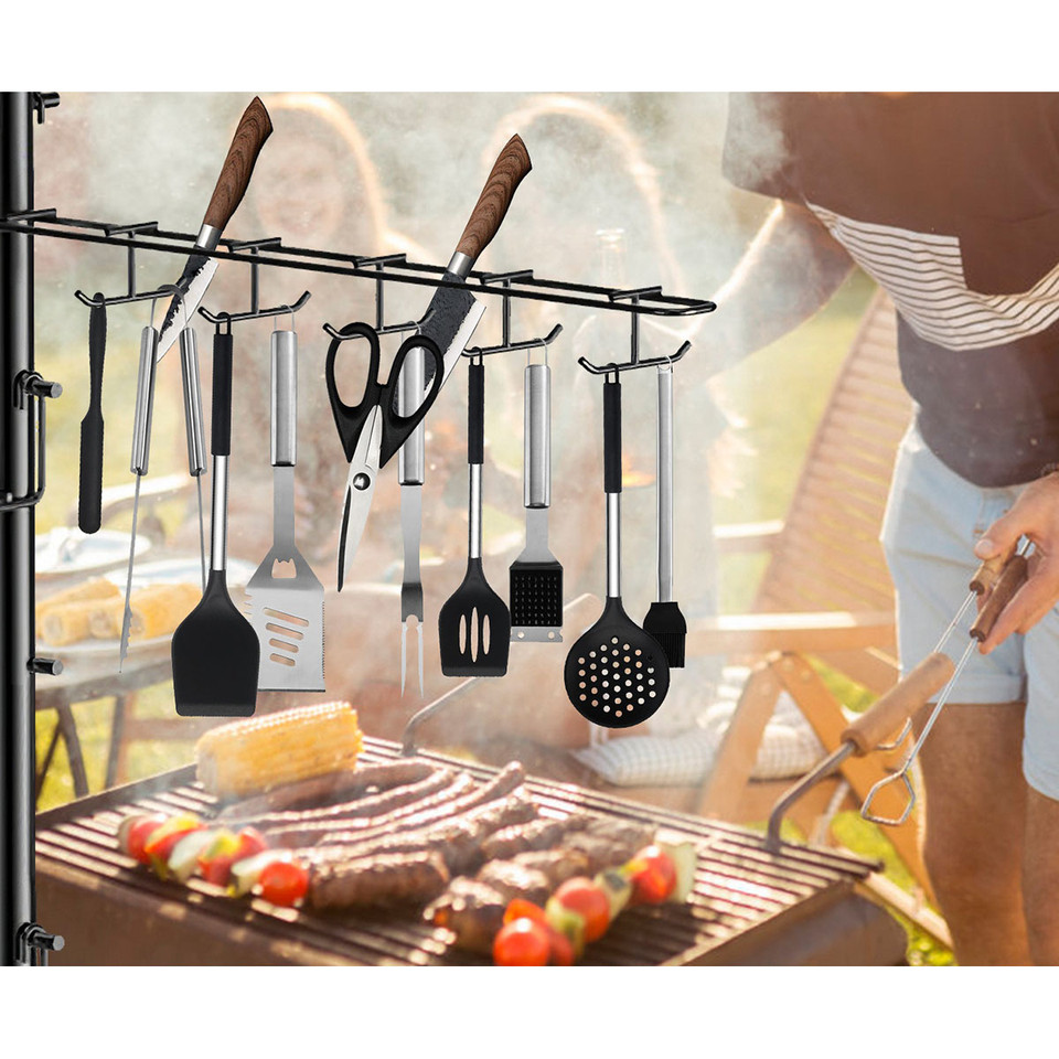 5-in-1 Outdoor BBQ Accessories Caddy Storage Rack product image