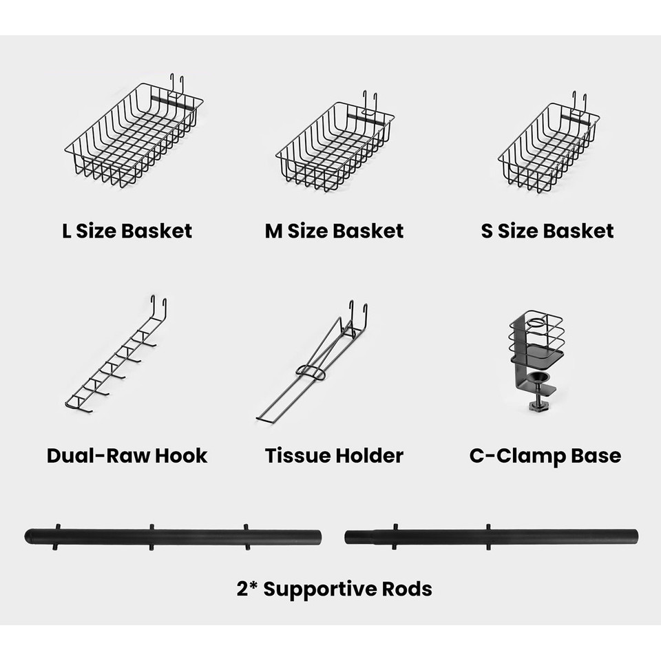 5-in-1 Outdoor BBQ Accessories Caddy Storage Rack product image