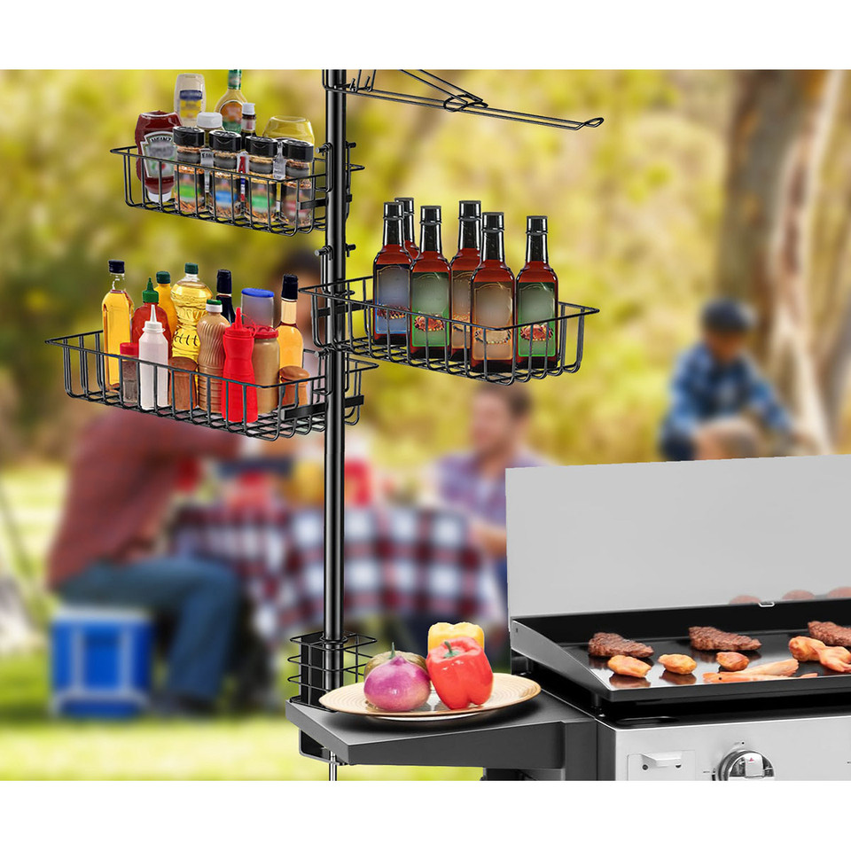 5-in-1 Outdoor BBQ Accessories Caddy Storage Rack product image