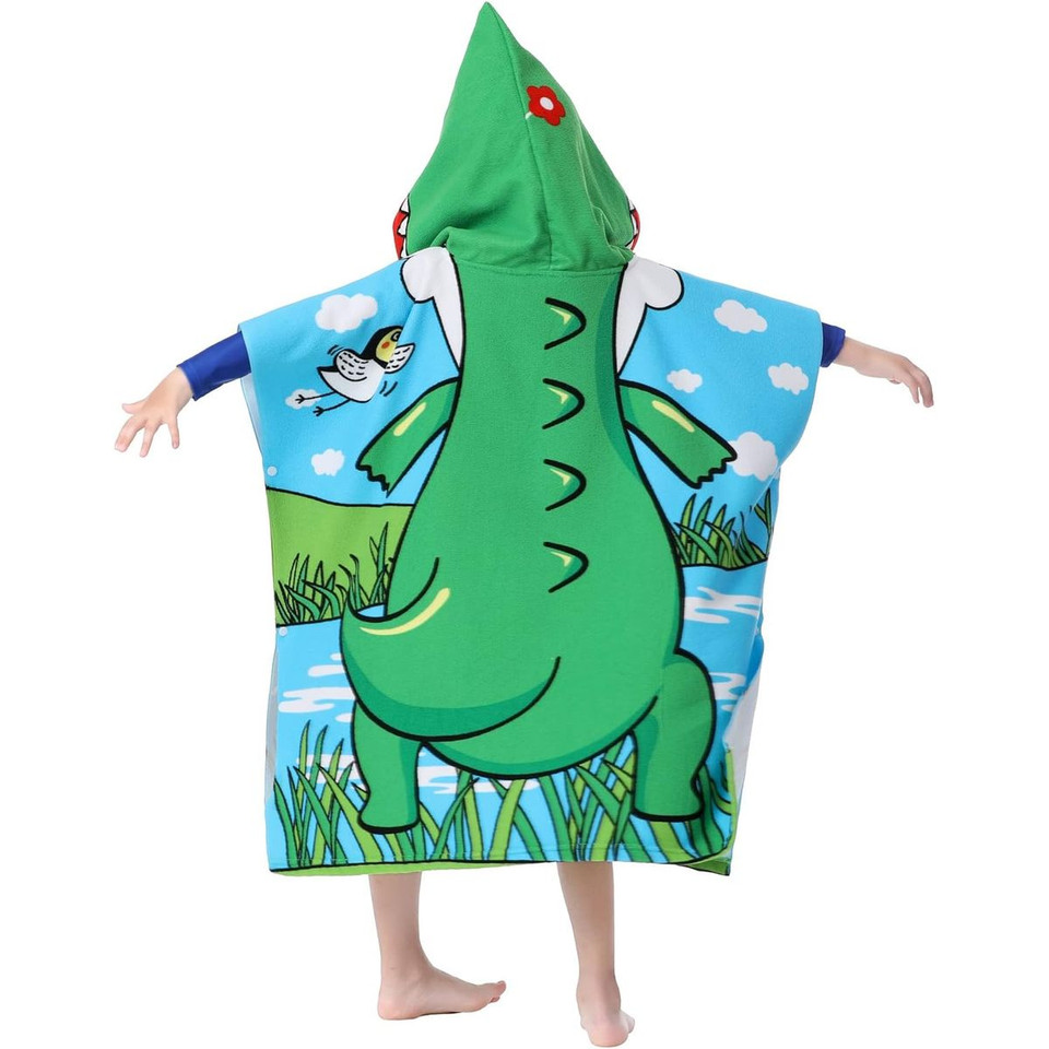 Kids' Hooded Soft Microfiber Poncho Towel product image