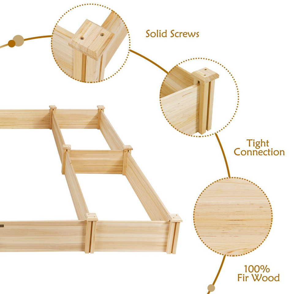 U-Shaped Wooden Garden Raised Bed for Backyard and Patio product image