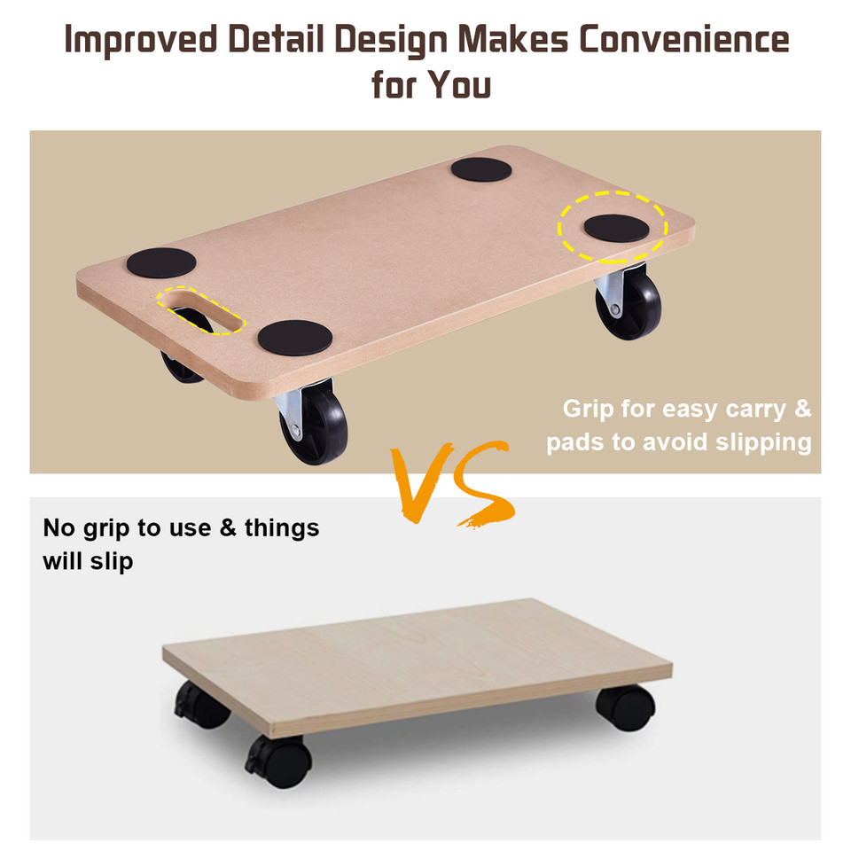 440-Pound Wood Platform Dolly (1, 2 or 4-Pack) product image