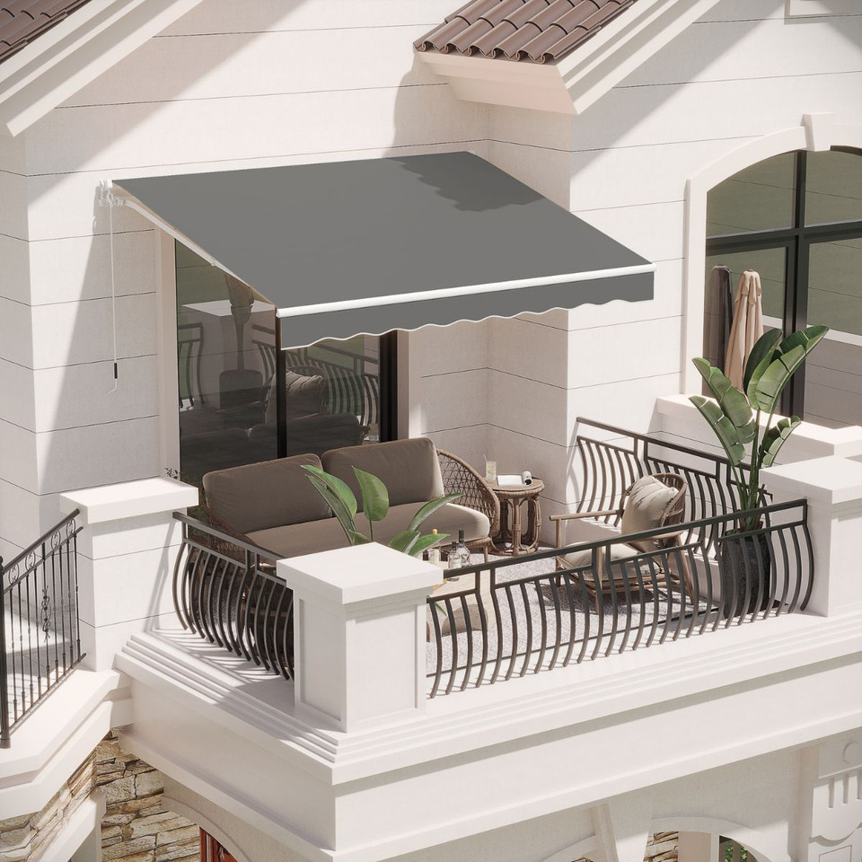 Manual Retractable Sun Shade Awning with Manual Crank product image