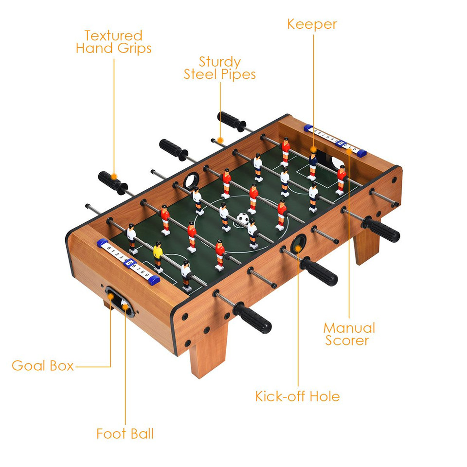 Costway Mini Foosball Table 27" Soccer Game Table with 2 Football product image