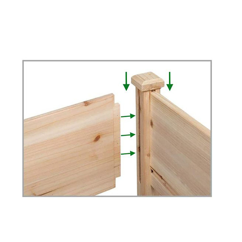 Raised Garden Bed Elevated Wood Planter Box with Shelf product image
