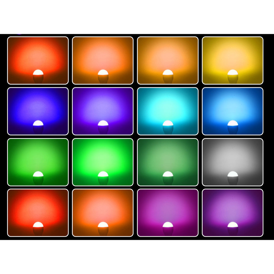 9W Color-Changing LED Light Bulb with Remote Control product image