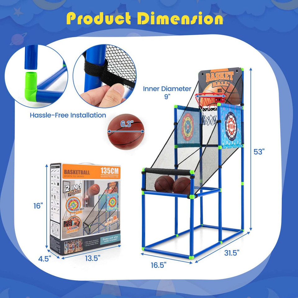 Costway Kids 2-in-1 Basketball Game product image