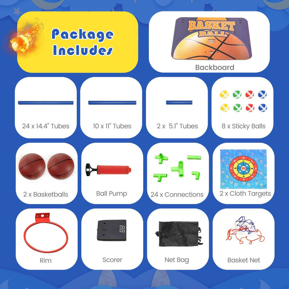 Costway Kids 2-in-1 Basketball Game product image